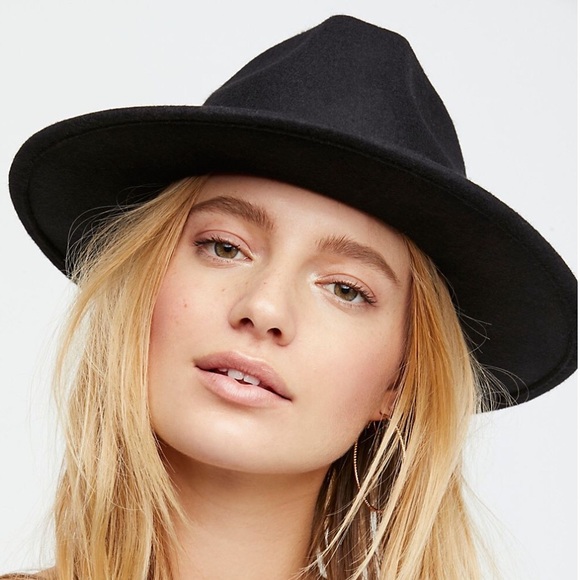 Free People Wythe Leather Band Felt Hat in Black - Picture 5 of 8